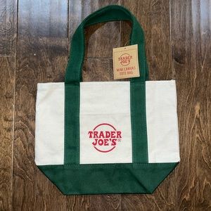 NWT - Trader Joe's Canvas Mini Tote - Green